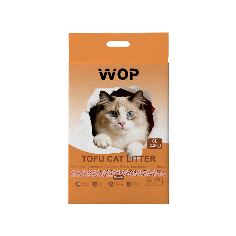 Litière pour chat TOFU Pêche