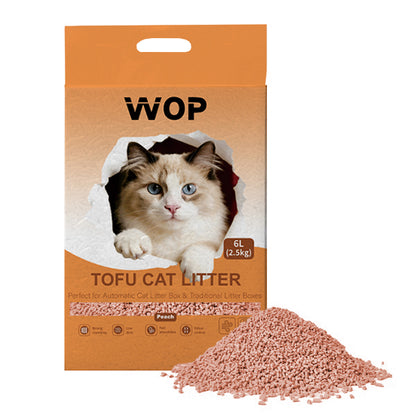Litière pour chat TOFU Pêche