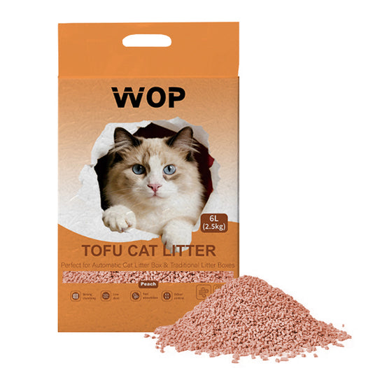 Litière pour chat TOFU Pêche