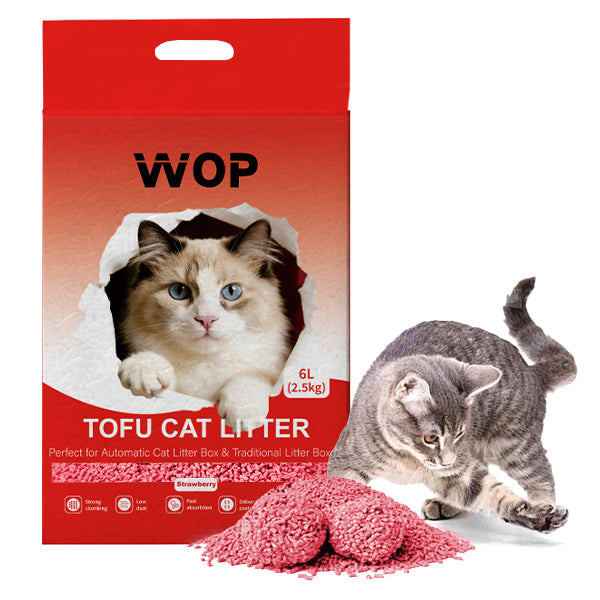 Litière pour chat TOFU  Fraise